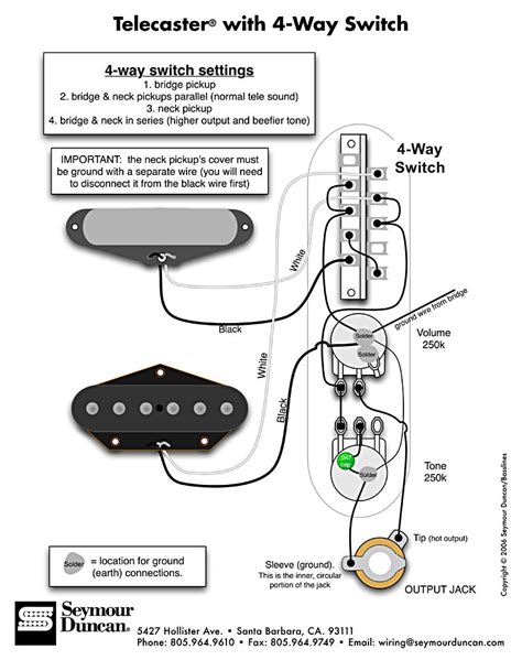 telecaster 4 way wiring diagram 